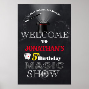 Poster Bienvenue Magie Show Anniversaire