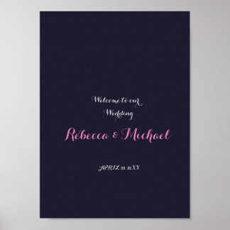 Poster Bienvenue Mariage Cherry Blossom