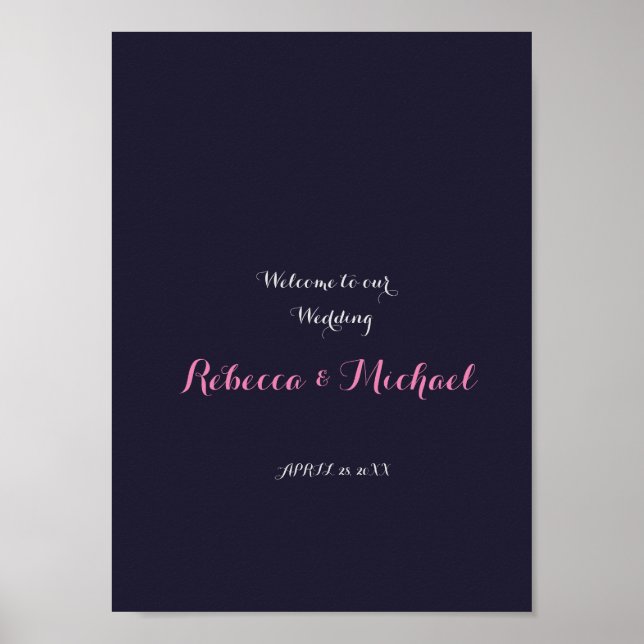 Poster Bienvenue Mariage Cherry Blossom (Devant)