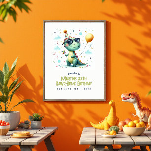 Poster Bienvenue personnalisée pour un anniversaire de di