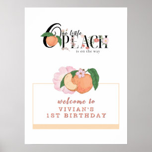 Poster Bienvenue pour l'anniversaire de la douce petite p