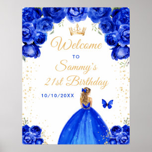 Poster Bienvenue pour l'anniversaire de la princesse aux 