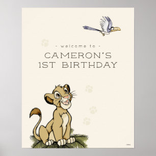 Poster Bienvenue pour l'anniversaire du Roi Lion