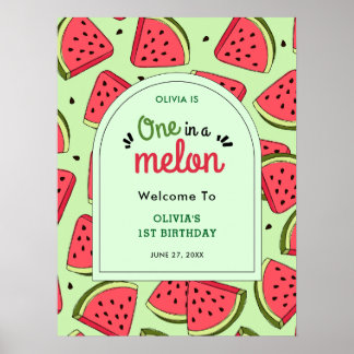 Poster Bienvenue pour le 1er anniversaire Summer One in a