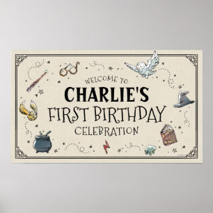 Poster Bienvenue pour le premier anniversaire de Harry Po
