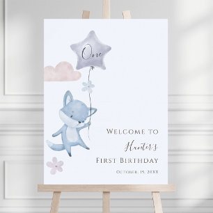 Poster Bienvenue pour le premier anniversaire de Renard M