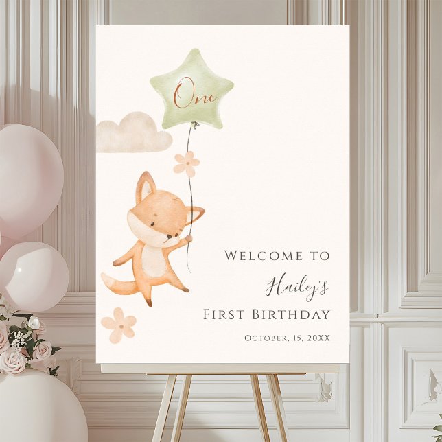 Poster Bienvenue pour le premier anniversaire de Renard M (Créateur téléchargé)