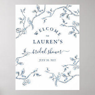 Poster Bienvenue pour une baby shower sur le thème de la 