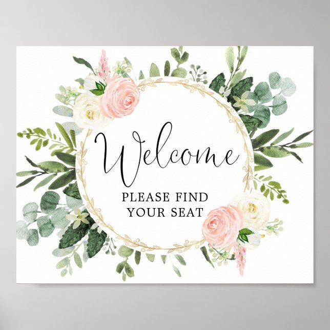 Poster Bienvenue s'il vous plaît trouver votre siège sign (Devant)