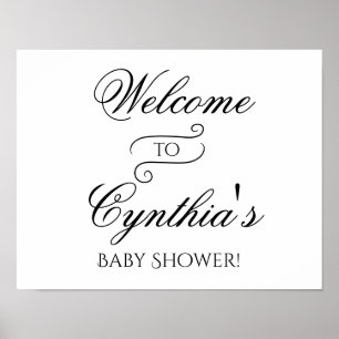 Poster Bienvenue sur l'affiche du Baby shower