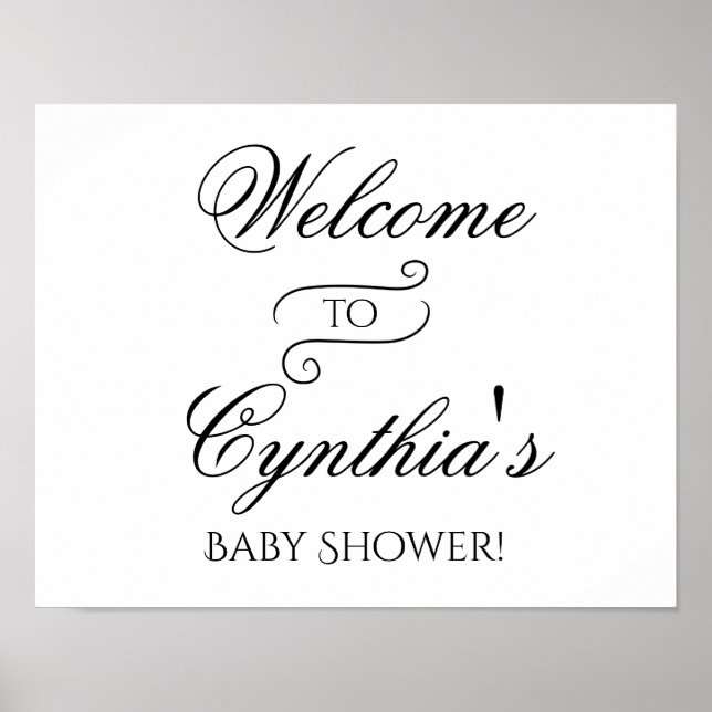 Poster Bienvenue sur l'affiche du Baby shower (Devant)