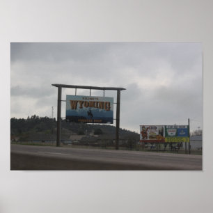 Poster Bienvenue sur l'affiche du Wyoming