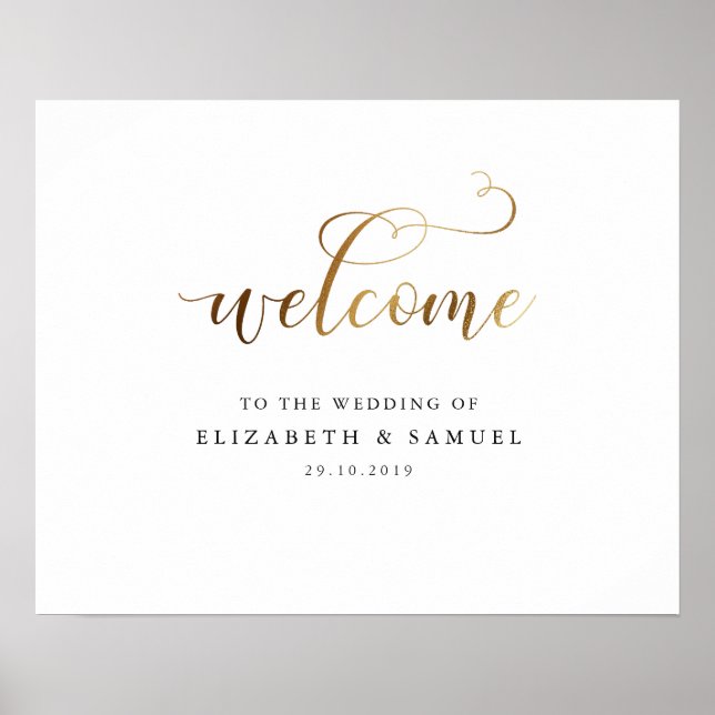 Poster Bienvenue sur le panneau mariage (Devant)