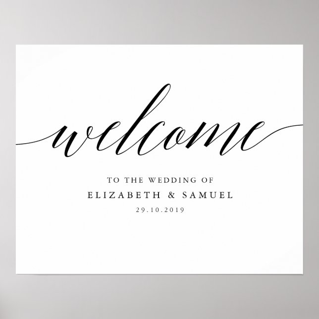 Poster Bienvenue sur le panneau mariage (Devant)