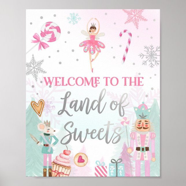 Poster Bienvenue Terre de sucreries Casse-noix Ballerina  (Devant)