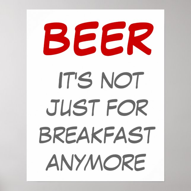 Poster Bière - Ce n'est plus seulement pour le petit-déje (Devant)