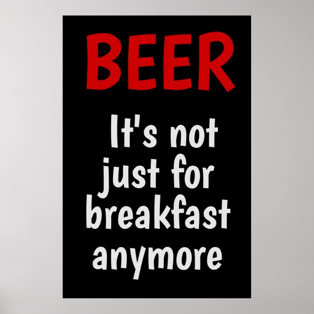 Poster Bière - Ce n'est plus seulement pour le petit-déje (Devant)