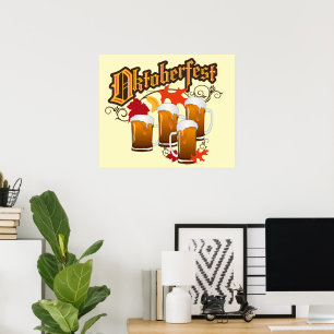 Poster Bière d'automne Oktoberfest