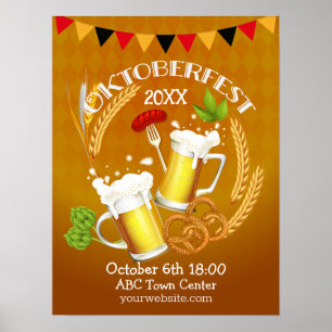 Poster Bière de toiture Oktoberfest