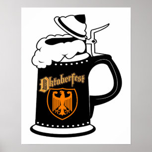Poster Bière Stein d'Oktoberest