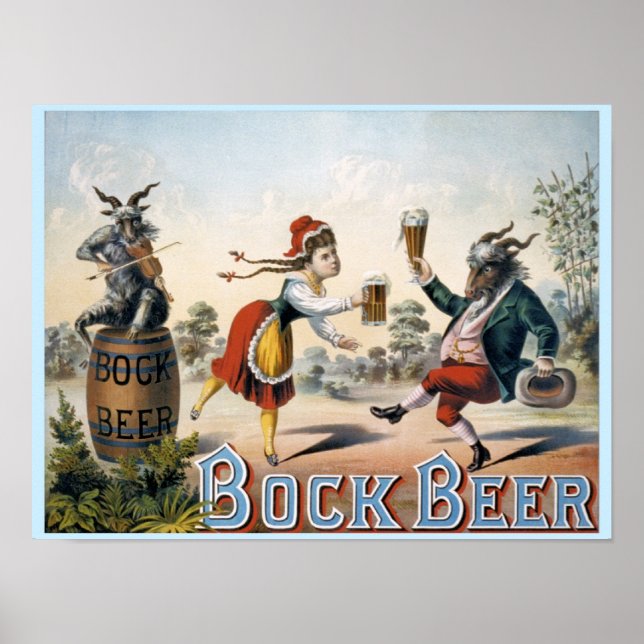 Poster Bière vintage Bock (Devant)