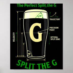 Poster Bières irlandaises divisent le trèfle g st patrick