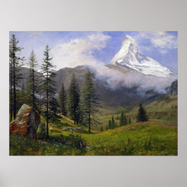 Poster Bierstadt - Cervin (Devant)