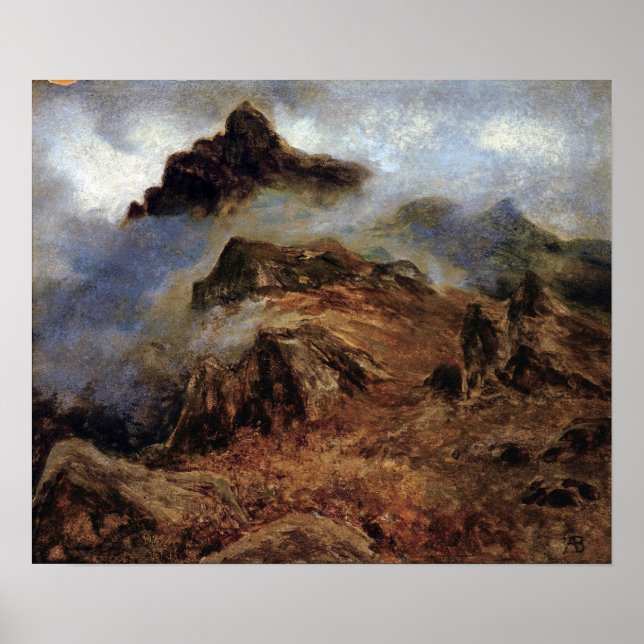 Poster Bierstadt - Étude Des Montagnes Rocheuses (Devant)