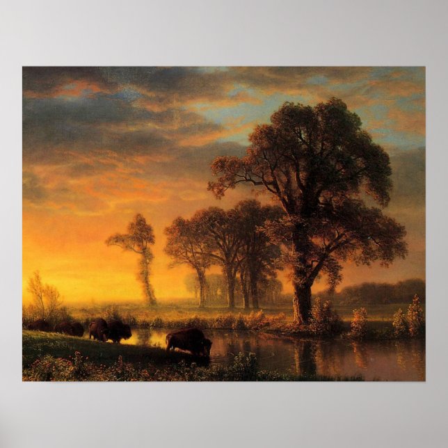 Poster Bierstadt - Kansas Ouest (Devant)