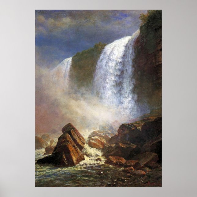 Poster Bierstadt Niagara Falls Peinture (Devant)