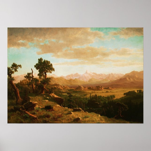 Poster Bierstadt - Pays de la rivière des Vents (Devant)