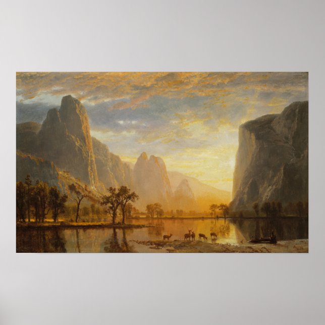 Poster Bierstadt - Vallée Du Yosemite (Devant)