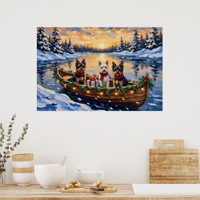 Poster Biewer Terrier Christmas Boat Holiday (Cuisine)