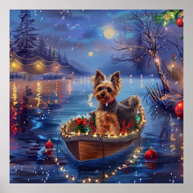 Poster Biewer Terrier Noël Festive Voyage (Devant)