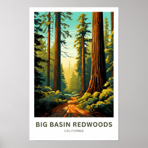 Poster Big Basin Redwoods California Travel Print