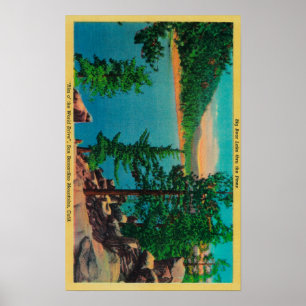 Poster Big Bear Lake Vue sur Rim o' World Drive