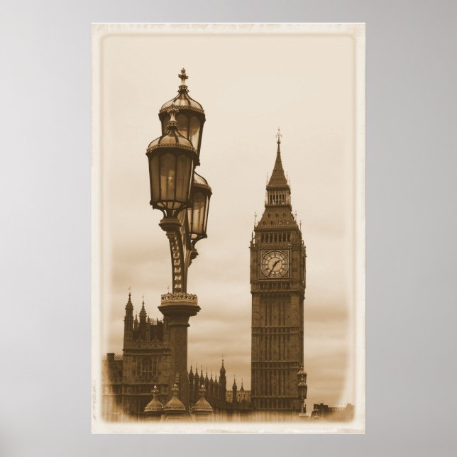 Poster Big Ben en Arrière - plan (Devant)