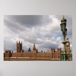 Poster Big Ben et les Houses of Parliament à Londres affi
