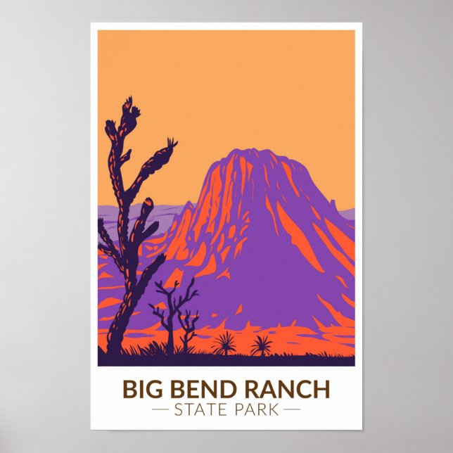 Poster Big Bend Ranch State Park Texas Vintage (Devant)