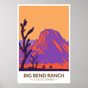 Poster Big Bend Ranch State Park Texas Vintage