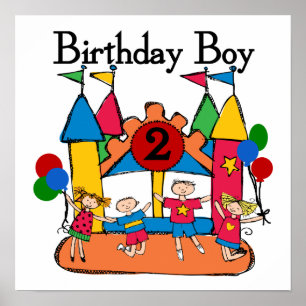 Poster Big Bounce Boy 2nd Birthday Tshirts et cadeaux