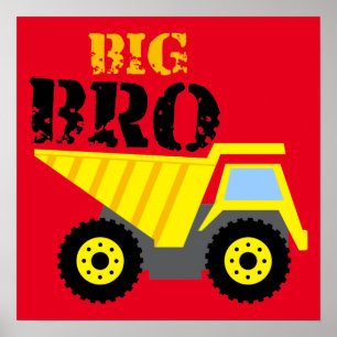 Poster Big Bro Construction Camion à vidange jaune
