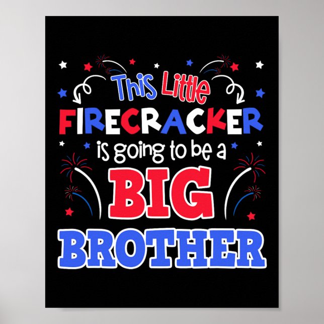 Poster Big Brother Cute 4 juillet Annonce de grossesse (Devant)