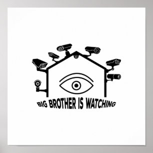 Poster Big Brother est en train de regarder