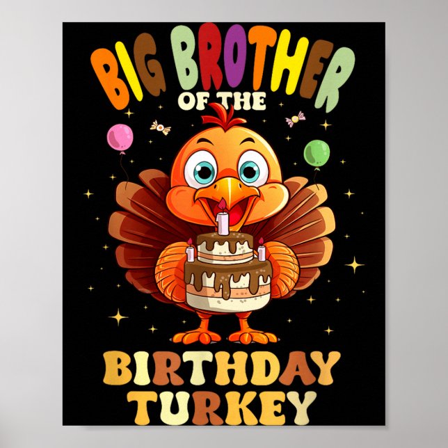 Poster Big Brother Of The Birthday Turkey Family 1st Birt (Devant)