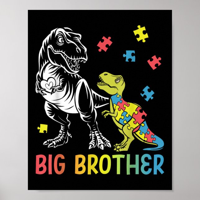 Poster Big Brother Saurus T Rex Sensibilisation sur l'aut (Devant)