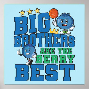 Poster Big Brothers are the Berry Best - Blueberry Pun