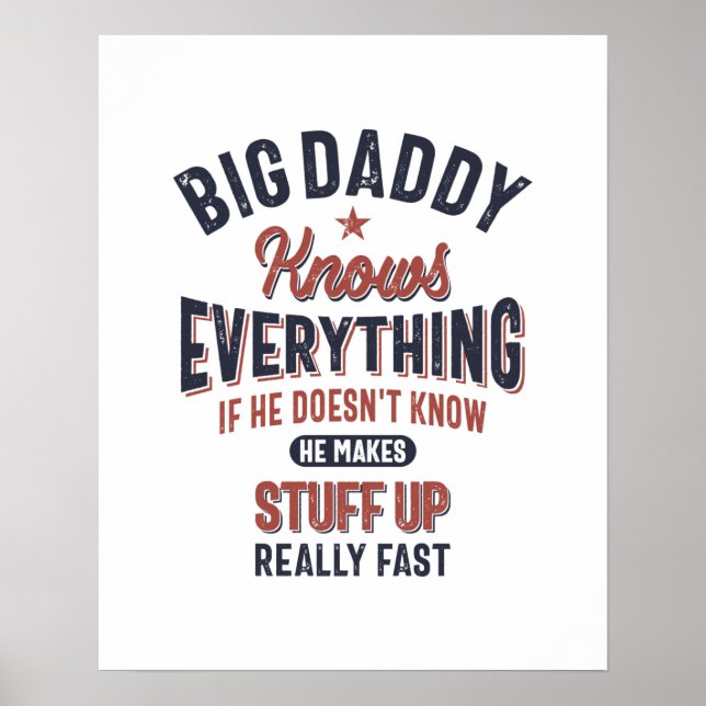 Poster Big Daddy Sait Tout | Père grand-père (Devant)