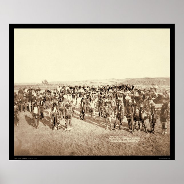 Poster Big Foot's Miniconjou Band à Grass Dance SD 1890 (Devant)