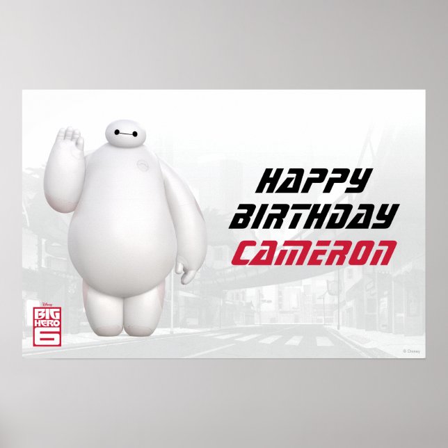 Poster Big Hero 6 Baymax Anniversaire (Devant)